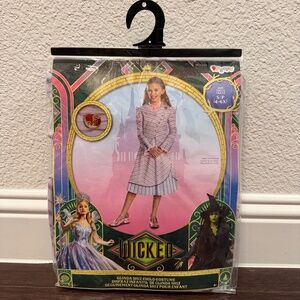 NEW Wicked The Musical Glinda Upland Shiz Classic Girls Costume Dress Sm 4-6x